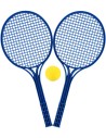 LORI 227 Set na soft tenis 2 modré rakety a míček 2 barvy plast