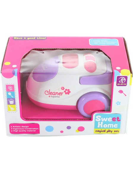 Vysavač dětský na baterie 17x10cm vysává polystyrenové kuličky Světlo Zvuk