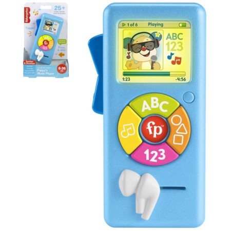 FISHER PRICE Pejskův hudební baby přehrávač na baterie Světlo Zvuk CZ