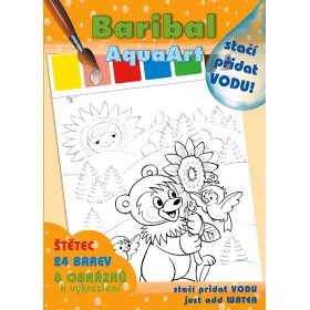 AKIM Omalovánky Stačí přidat vodu! Méďa Baribal set s barvami a štětcem