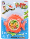 Hra malý rybář dětský rybolov 14x11cm set se 2 udicemi na natažení 3 barvy