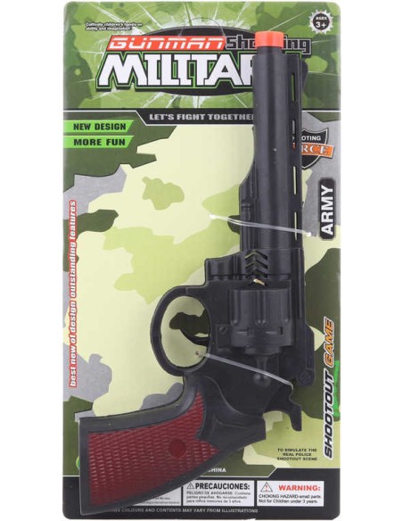 Puška revolver army plastový 26cm dětská zbraň kolt černý