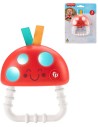 FISHER PRICE Baby kousátko chrastítko muchomůrka pro miminko na baterie Světlo