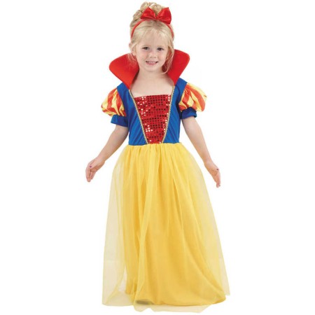 KARNEVAL Šaty SNĚHURKA vel. XS (92-104 cm) 3-4 let KOSTÝM