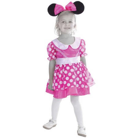 KARNEVAL Šaty MYŠKA RŮŽOVÁ vel. XS (92-104 cm) 3-4 let KOSTÝM