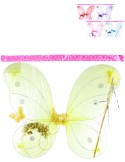 KARNEVAL Křídla třpytková motýlí s doplňky 5 barev *KARNEVALOVÝ DOPLNĚK*
