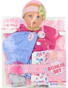 Oblečení pro panenku 45cm set s plínkami a dudlíkem