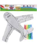 Vymaluj si své letadlo kreativní vybarvovací set se 4 fixy v sáčku