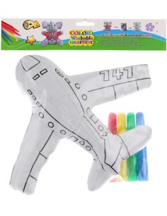 Vymaluj si své letadlo kreativní vybarvovací set se 4 fixy v sáčku
