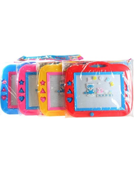 Tabulka dětská magnetická set s razítky a kouzelným perem 4 barvy plast