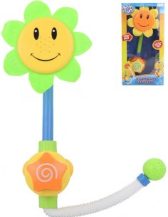 Fontánka sprcha slunečnice s přísavkou baby do vany stříká vodu plast