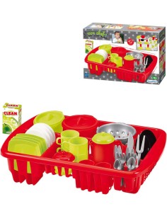 ECOIFFIER Sada baby dětské nádobí + odkapávač 42ks plast v krabici