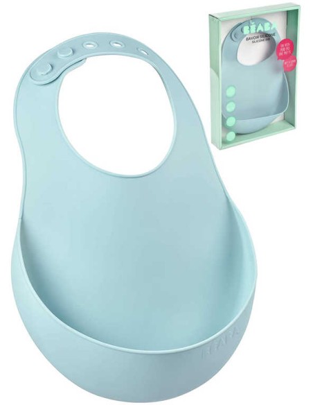 BEABA Baby bryndák silikonový modrý pro miminko