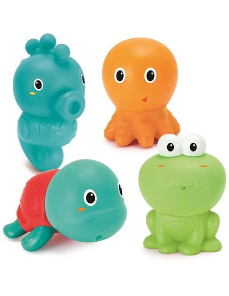 INFANTINO Baby zvířátka do koupele šroubovací stříkací set 4ks pro miminko