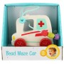 BAM BAM Baby auto sanitka na setrvačník labyrint motorický s korálky plast