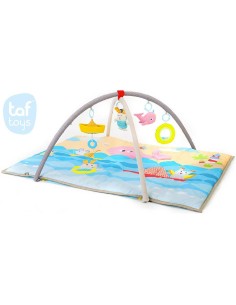 TAF TOYS Baby deka moře hrací koberec s hrazdou s aktivitami pro miminko
