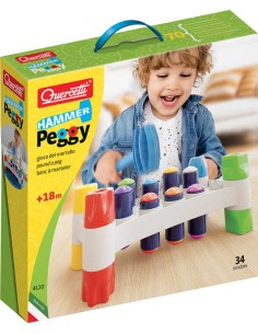 QUERCETTI Hammer Peggy baby zatloukačka 8 kolíků s kladívkem plast