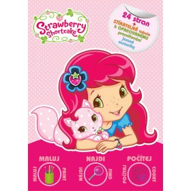 AKIM Maluj, najdi, počítej sešit s aktivitami Jahůdka (Strawberry Shortcake)