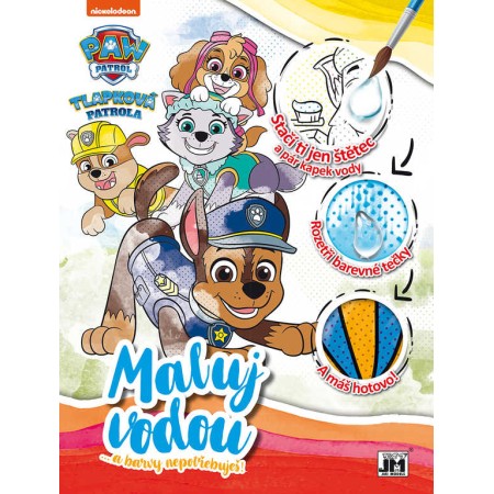 JIRI MODELS Maluj vodou A4 Tlapková Patrola omalovánky