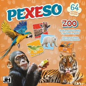 JIRI MODELS Pexeso v sešitu zvířátka ZOO s krabičkou a omalovánkou