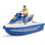 BRUDER 63150 Set vodní skútr člun motorový s figurkou 1:16 plast