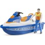 BRUDER 63150 Set vodní skútr člun motorový s figurkou 1:16 plast