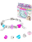 Náramek 6,5cm s doplňky kreativní set výroba dětské bižuterie 2 druhy