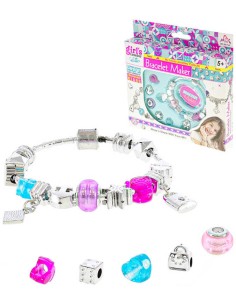 Náramek 6,5cm s doplňky kreativní set výroba dětské bižuterie 2 druhy