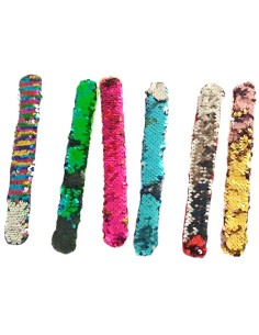 PLYŠ Náramek Lolli Popz s rolující páskou plyšový 22x3cm s flitry různé barvy