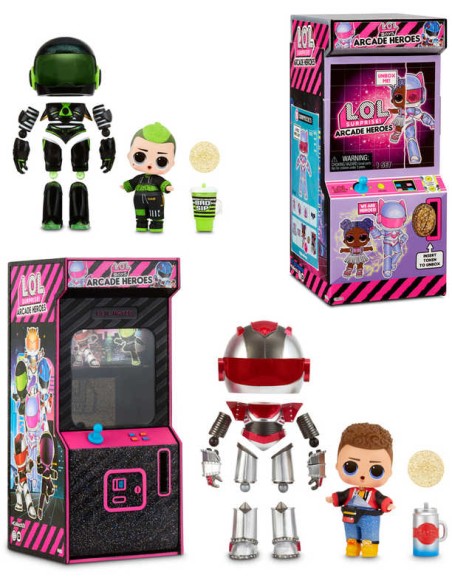 L.O.L. Surprise Arcade Heroes panenka kluk hrdina 15 překvapení různé druhy