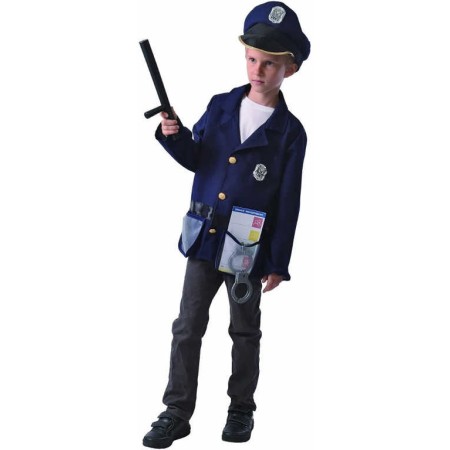 KARNEVAL Šaty policista vel.M (120-130 cm) 5-9 let KOSTÝM