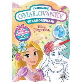 JIRI MODELS Omalovánky tvarované + samolepky Disney Princezny