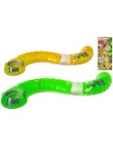 Zvířátko had gelový 25cm s larvami a hmyzem 2 barvy na kartě