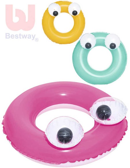 BESTWAY Kruh dětský nafukovací 61cm s očima plavací kolo do vody