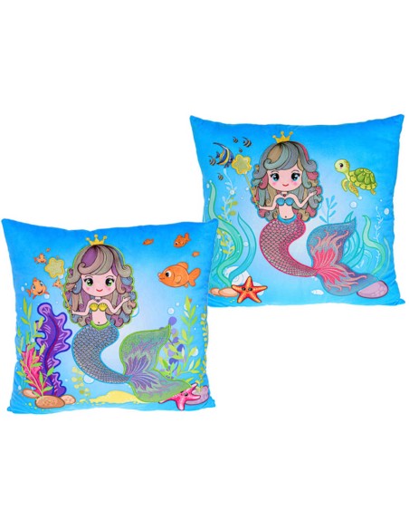 PLYŠ Polštářek mořská víla 45x45cm 2 druhy *PLYŠOVÉ HRAČKY*