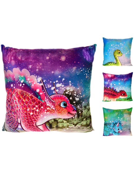 PLYŠ Polštářek baby dinosaurus 45x45cm 4 druhy *PLYŠOVÉ HRAČKY*