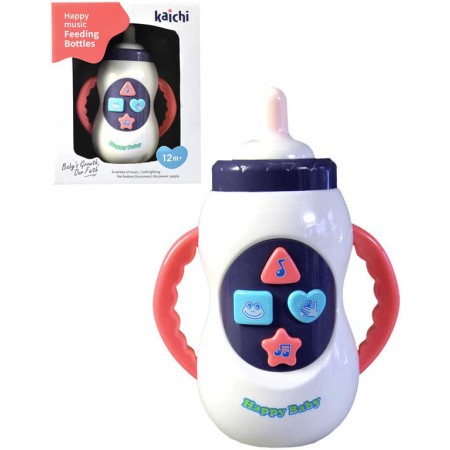 Lahvička baby kojenecká na baterie Světlo Zvuk pro miminko plast
