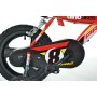 ACRA Dětské kolo Dino Bikes 163GLN červené chlapecké 16" balanční kolečka