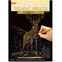 Obrázek vyškrabovací Zvířáta zlatý kreativní set se škrabacím perem 3 druhy