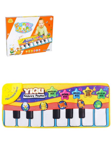 Pianko podlahové 73cm interaktivní baby dečka se zvířátky na baterie Zvuk