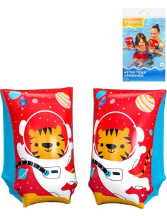 BESTWAY Rukávky nafukovací Tygřík kosmonaut 15x30cm plavací křidélka do vody