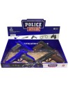 Pistole plastová 20cm policejní revolver na baterie Zvuk 2 barvy