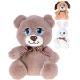 PLYŠ Zvířátko baby 15cm sedící s mašlí 3 druhy *PLYŠOVÉ HRAČKY*