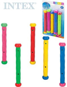 INTEX Tyčinka barevná na hraní do vody set 5ks lovení tyčinek na kartě 55504