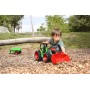 LENA GIGA TRUCKS Traktor s nákládací lžící funkční set s přívěsem na písek