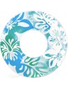 INTEX Kruh nafukovací 91cm plavací kolo do vody potisk květiny 3 barvy 59251
