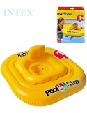 INTEX Kruh plavací s otvory 79x79cm Kříž sedátko čtverec pro miminko 56587