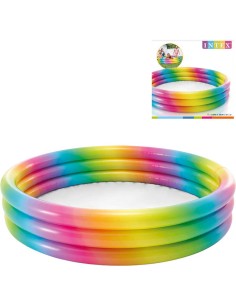 INTEX Baby bazén nafukovací kruhový 147x33cm duhový 58439