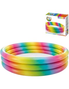 INTEX Bazén dětský kulatý nafukovací 168x38cm duhový 58449