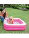 INTEX Bazén dětský nafukovací čtverec růžový 85x85cm 57100